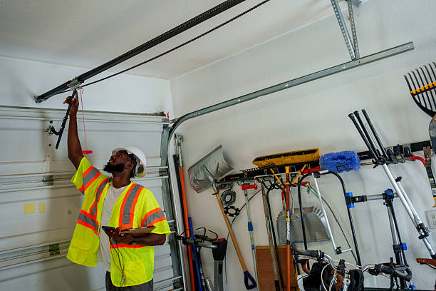 Professional Garage Door Panel Replacement technician working in Moscow, ID